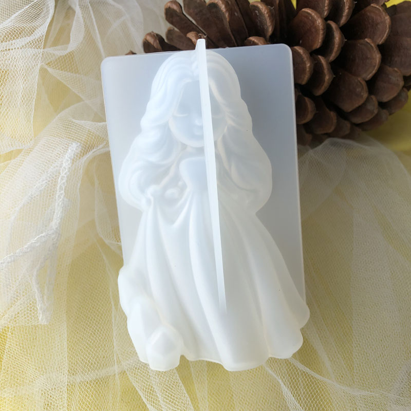 Candle Making Diy - Cetakan lilin silikon putri imut 3D