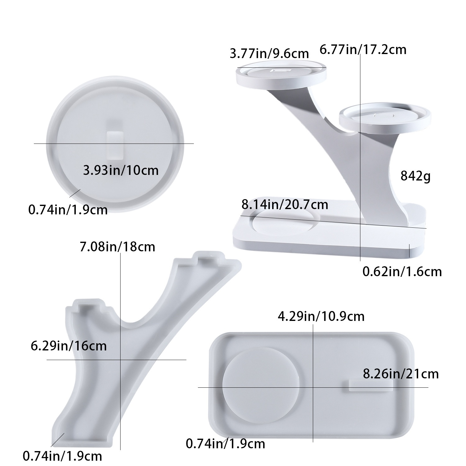 Candle Mold Silicone - Cetakan resin epoksi DIY untuk tempat