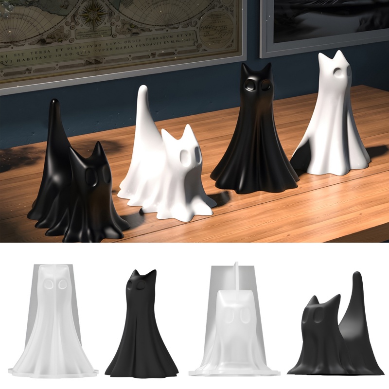 Candle Making Diy - Cetakan Silikon Plester Ornamen Desktop Halloween