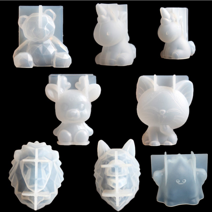 Candle Mold Silicone - Transparan Unicorn Silikon Epoxy Resin Cetakan