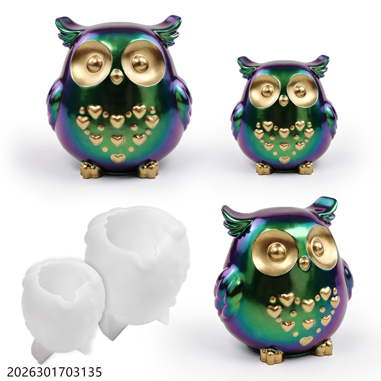 Candle Making Diy - Cetakan Silikon Burung Hantu 3D Bentuk