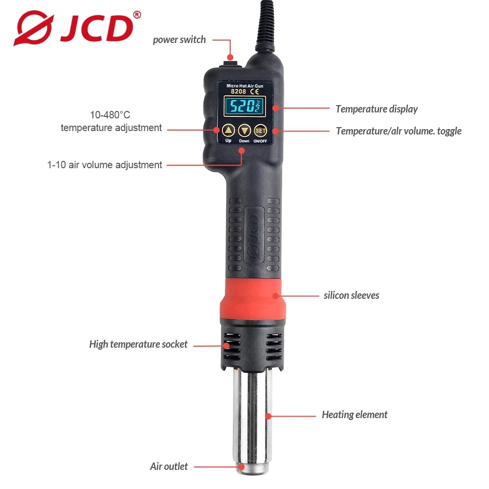 JCD pistol udara panas mikro 8 - Heat Gun Embossing ulasan dan harga