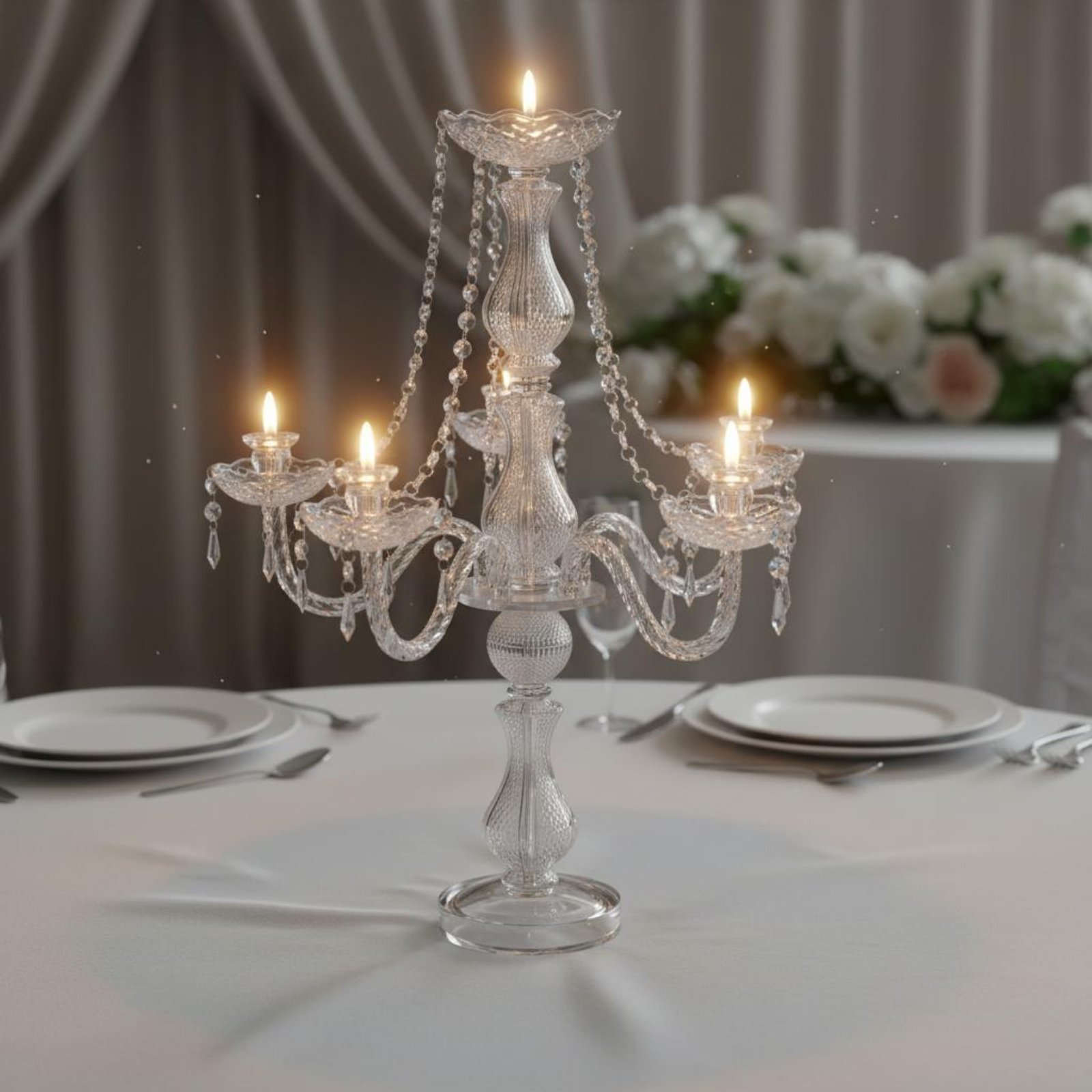 Candelabra Kristal Elegan untu - Candle Making Diy ulasan dan harga