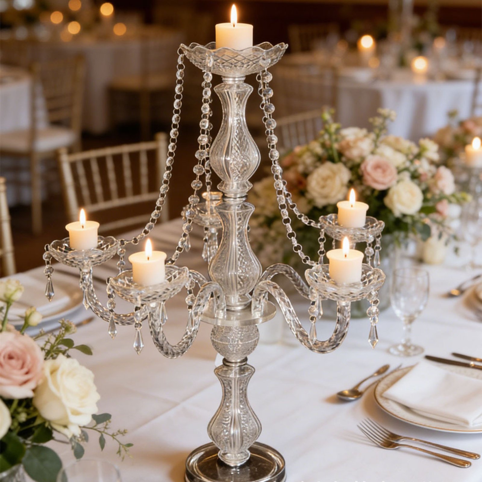Candelabra Kristal Elegan untu - Candle Making Diy ulasan dan harga