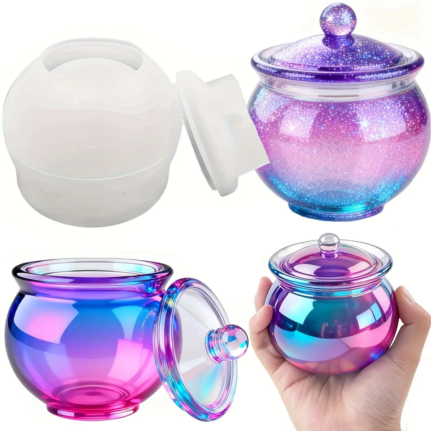 1 set cetakan resin bulat deng - Candle Mold Silicone ulasan dan harga